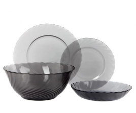 Тарелка стекло Luminarc "Ocean Grafit" мелк. d19,6см Прозрачно-серый