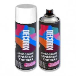 Грунт-аэрозоль белый 520 мл DECORIX