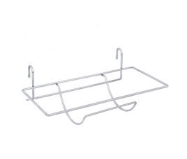 Полка навесная д/рейлинга d16мм металл. хромир.-Держ.полотенец 30х10,5см