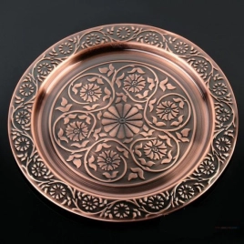 Поднос нерж. сталь "Султан.Бронза" 34 см круглый