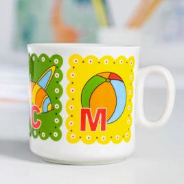 Кружка фарфор. 200мл с рис."Азбука"