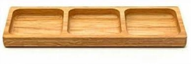 Менажница 3 секции Бамбук 25х9,5х1,5 см