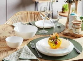 Тарелка стекло Luminarc "Preshest" мелк. d25см Белый