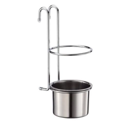 Держатель навесной д/рейлинга d16мм металл. хромир. "Стакан" д/кух.прин. 