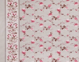 Клеёнка на неткан.основе МАЖОР "Розочки" на сером шир.1,35м