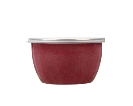 Миска эмалированная с п/э плотной крышкой "Шафран" 1,75л d16см