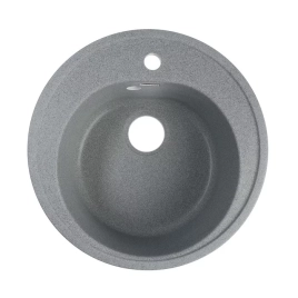 Мойка из искусственного камня круглая глянцевая Серая AG7C3 500х180 AGATA
