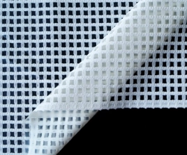 Клеёнка ажурная без основы "Элегия" Рогожка белая white шир.1,35м V-line