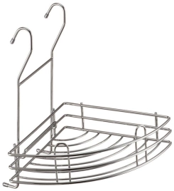 Полка навесная д/рейлинга d16мм металл. хромир. Угловая Малая 20,5х20,5см