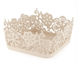 Сухарница пластм. "Соната" 162х162х85мм Бежевый