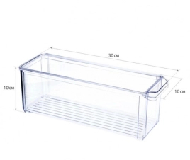 Контейнер д/прод. пластм. (д/холодильника) 100х300х100мм Прозр. с Крышкой