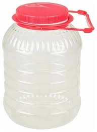 Банка для продуктов пластм. с закруч.кр. 5,0л ПЭТ съемн. ручка