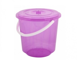 Ведро пластм. 7л с Крышкой, д/пищевых продуктов, прозрачное "Хозяюшка"