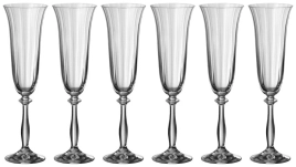 Набор бокалов стекло "BOHEMIA" "Анжела" 6шт 190мл д/шамп.