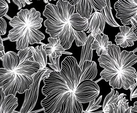 Клеёнка ажурная без основы "Муза" Гибискус белая white шир.1,32м