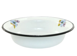 Миска эмалированная 1,0л d220мм с деколью