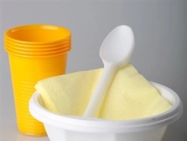 Одноразовый набор "Суповой" 20 предм/5 персон (миска бел+ст.цв.0,2л+ложка+салф.) "Леопак"