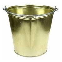 Ведро "Подойник" металл. 12л белая пищевая жесть, лакированный