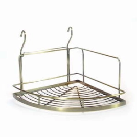 Полка навесная д/рейлинга d16мм металл. хромир. Угловая Большая 28х28см