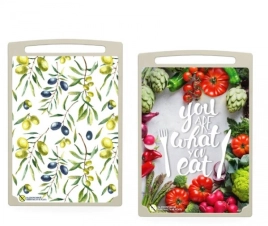 Доска разделочная пластм. "Practic" 338х230мм с Декором