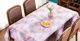 Клеёнка на ткан.основе BELLE розовый, шир.1,40 *20м