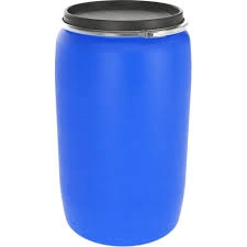 Бочка пластм.227л с крышкой на металл.обруче, горл.д.473мм 585х585х980мм д/Пищ.прод.