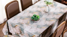 Клеёнка на ткан.основе BELLE серый с розовым, шир.1,40