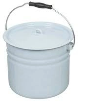 Ведро эмалированное 12л d260мм цилиндр., с Крышкой, без деколи