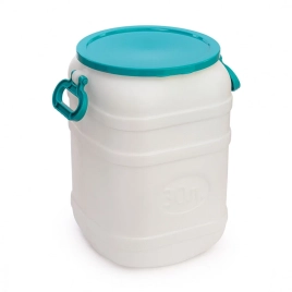 Бочка пластм. 30л с плотн. крышкой, с навесн.ручк., горл.д.250мм