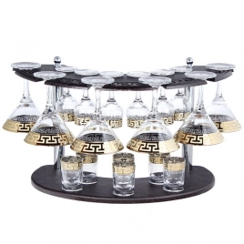 Набор бокалов стекло "Версаче" (мартини/рюмка/стопка)