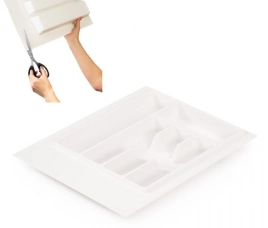 Лоток д/столовых приборов пластм. 490х390х45мм (обрезаемый) Белый