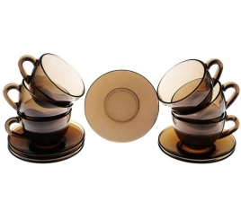 Набор чайный стекло Luminarc 12пр/6перс. "Simply Eclipse" 220мл Прозрачно-коричневый