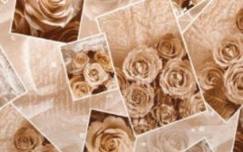 Клеёнка на неткан.основе "Dekorama" "Розы бежевые" шир.1,40м