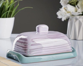 Масленка керамич. "Русская" лаванда 17*10 см