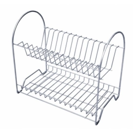 Сушилка для посуды настольная металл. хромир. 400х350х240мм "Люкс" Без поддона