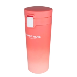 Термос нерж."Биосталь" 0,4л Узк.горло с фильтр.д/завар. "коралл.рассвет"