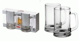 Набор кружек д/пива стекло Pasabahce "ПАБ" 2шт 300мл