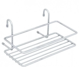 Полка навесная д/рейлинга d16мм металл. хромир. 25х11см