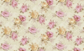 Клеёнка на неткан.основе МАЖОР Розы коричневая шир.1,35м