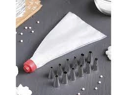 Мешок кондитерский "Помощник" 12 насадок 23см фото 1