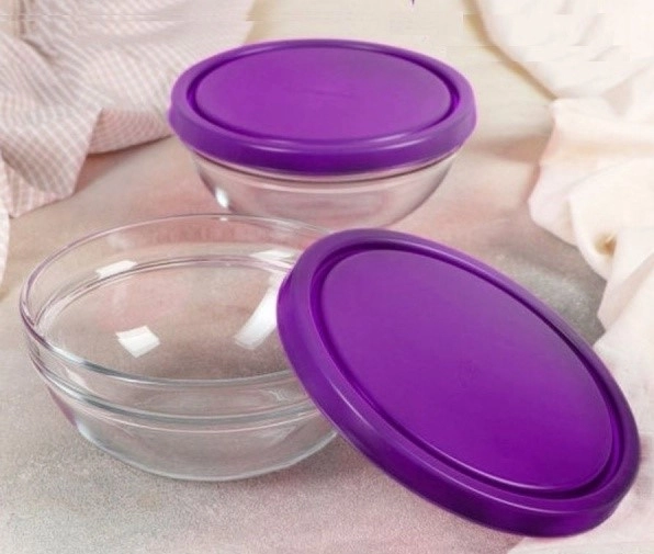 Набор салатников стекло Pasabahc "Шеф" 2шт. с крыш. d20см фото 1