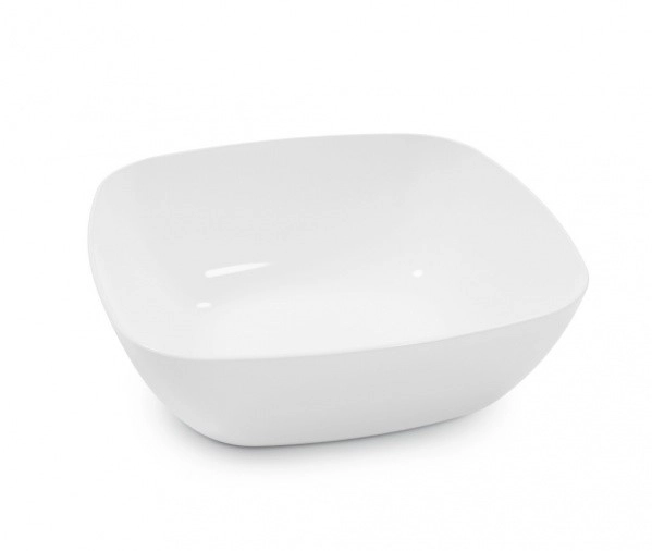 Салатник пластм. "Квадро" 160х160х55мм белый фото 1