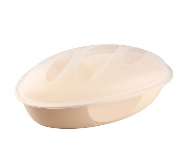 Хлебница пластм. (блюдо с крышкой) 360x210x145мм фото 1