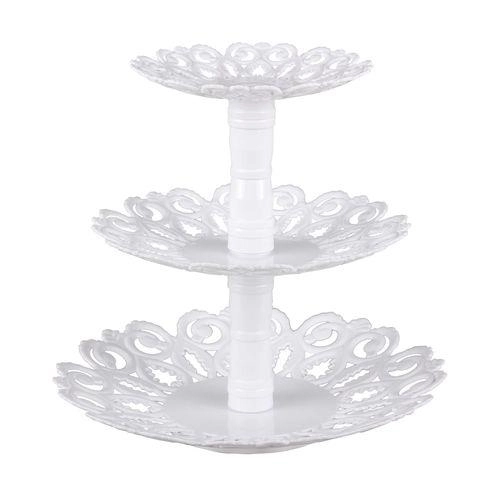 Ваза пластм. 3-х ярусная "Мелодия" 265х265х245мм прозрачная фото 1