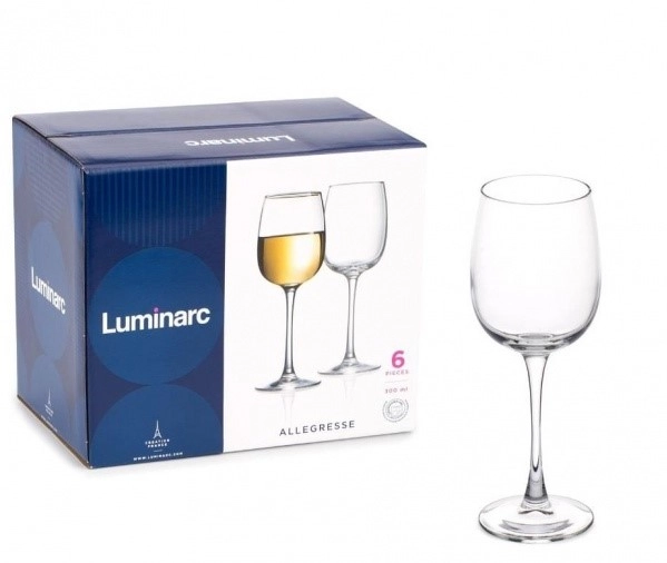 Набор бокалов стекло Luminarc "Allegres" 6шт 300мл д/вина фото 1