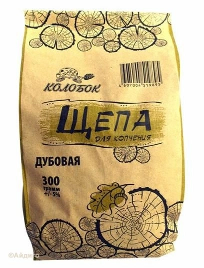 Щепа д/копчения Дубовая "Колобок" 300гр фото 1