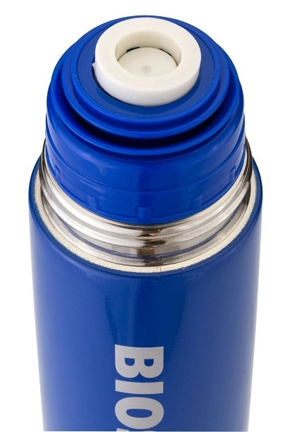 Термос нерж."Биосталь" 0,75л Узк.горло "FLЁR" Синий фото 3