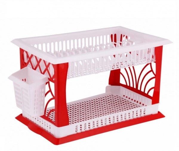 Сушилка для посуды пластм. 2-х ярусная "Мечта хозяйки" фото 1
