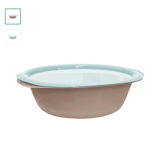 Миска пластм. "Альтер" 6,0л с Крышкой-Подносом 377х377х121мм фото 1