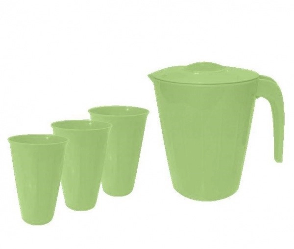 Набор для напитков пласт "Vanilla": Кувшин 1,9л+3стакана 350мл ("Sugar&Spice") фото 1